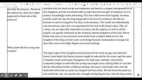 The Lady Or The Tiger - Google Docs