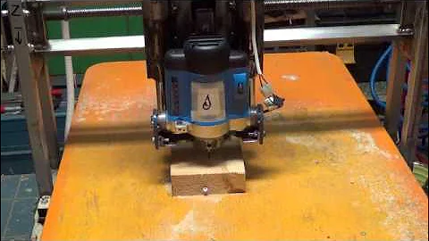 Homemade CNC machine with Linuxcnc. First test