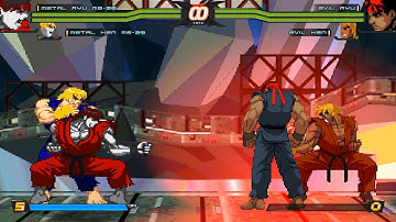 MUGEN - Metal Ryu & Metal Ken vs. CVS Evil Ryu & CVS Evil Ken - Download
