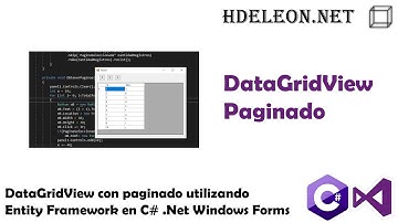 DataGridView paginado utilizando Entity Framework en C# .Net Windows Forms