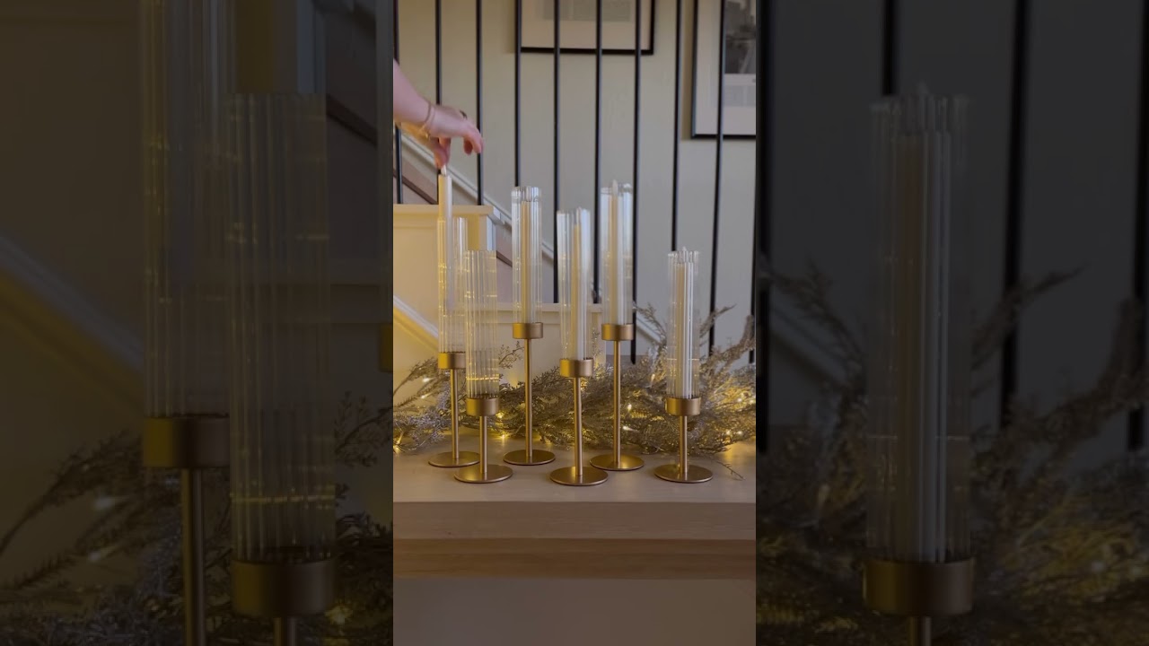 Amazon Find: Gold Glass Hurricane Candle Holders Set ✨🕯️ 