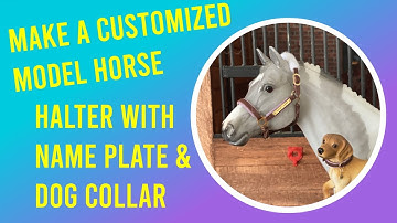 Make a Model Horse Halter with Custom Name Plate and Matching Dog Collar, Breyer Horses