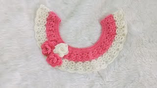 Very Easy Crochet Baby Collar / কুশিকাটার বাচ্চাদের জামার গলা / Maksuda Lima