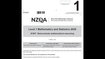 2025 NCEA 1 Mathematics 91947 Full Exam Walkthrough