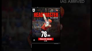 Travis Head☠️ #srhfans #headmaster #ipl2026 #youtubeshorts