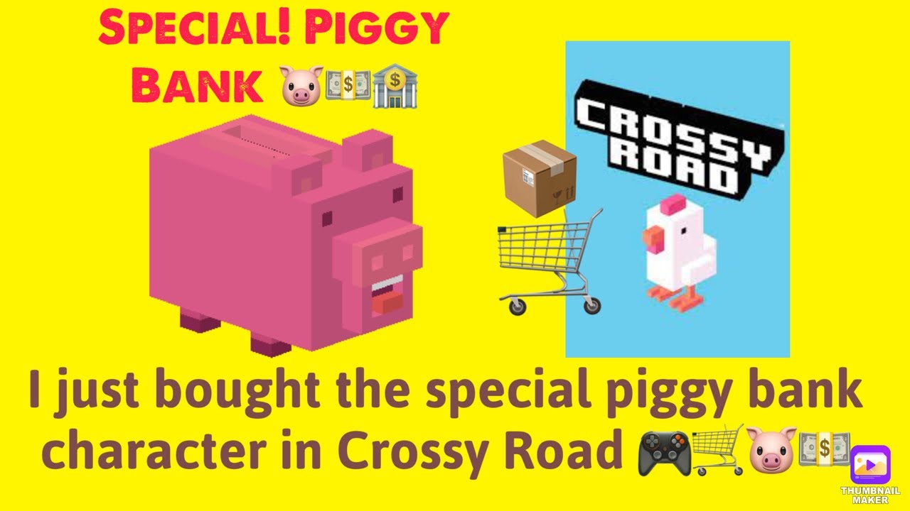 I just bought the special piggy bank character in Crossy Road 🎮🛒🐷💵