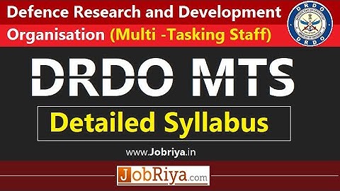 DRDO CEPTAM Syllabus Exam Pattern 2019 - 2020 MTS Recruitment Exam