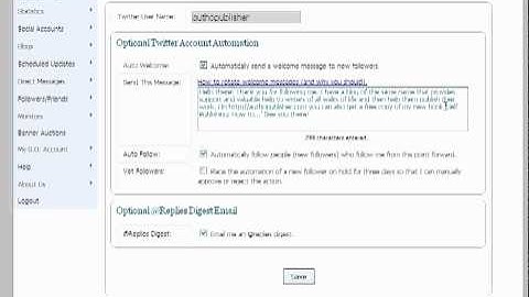 Tutorial For Twitter: Socialoomph Auto-Follow & Direct Messages.