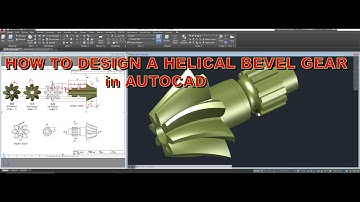 Autocad Tutorial | How to Design Helical Bevel Gear using Autocad