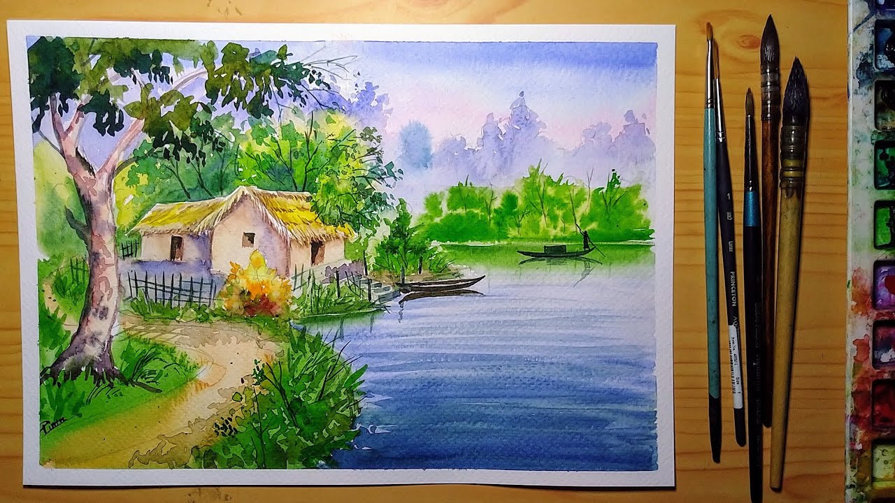 Easy Watercolor Landscape Ideas for Beginners - My Art Aspirations