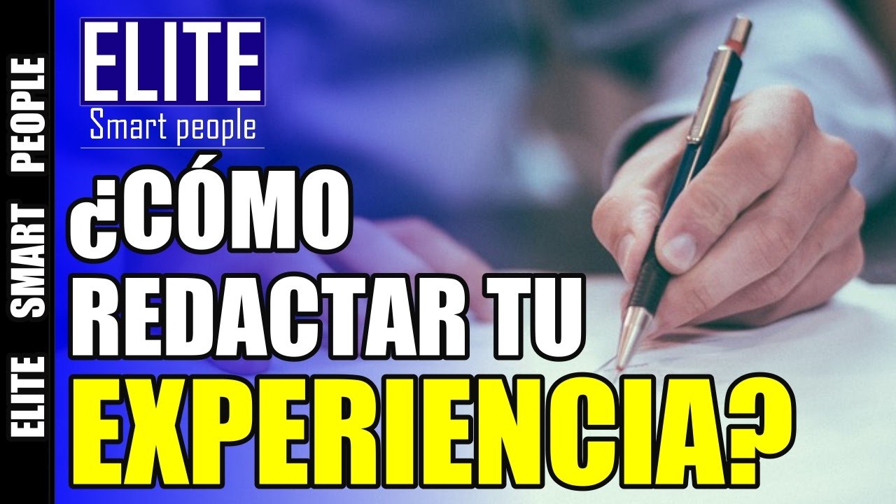 ¿Cómo redactar tu Experiencia laboral o profesional en el resumen profesional? Video2 YouTube ¿Cómo redactar tu Experiencia laboral o profesional en el resumen profesional? Video2 YouTube