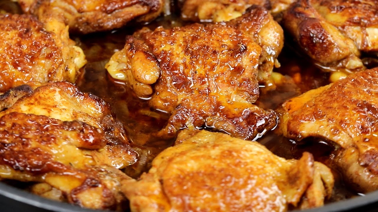 Куриные бедра на сковороде ❗Вкуснее, чем в духовке😊 Вкусный и быстрый ужин для семьи‼️
