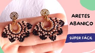 Zarcillos Aretes En Mostacilla Y Cristales Aretes Abanico Fáciles Paso A Paso