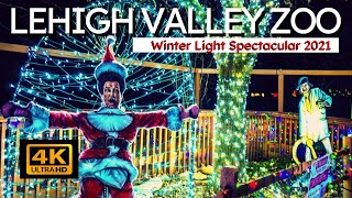 4K Lehigh Valley Zoo Christmas Winter Light Spectacular 2021