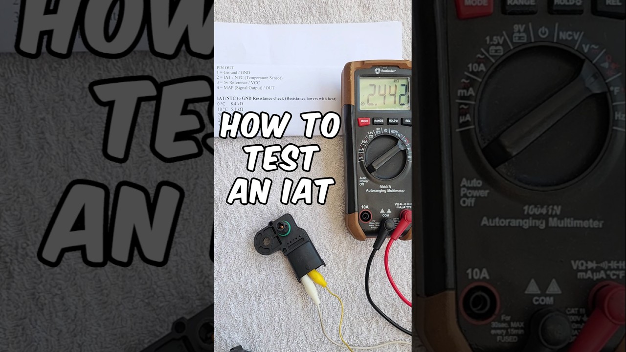 How to Test an Intake Air Temperature Sensor (IAT) Manually | Resistance Check
