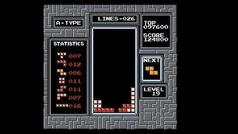 [NES Tetris] PAL Level 19, 6 Tetr, 149K