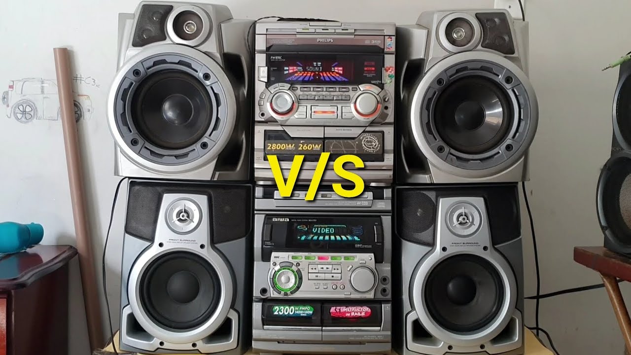 🟤Aiwa Nsx S707 VS Philips fw870c 🔴 Sound test ( 🎶 Habitanto