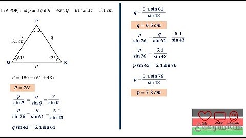 TRIGONOMETRY II|SOLUTION OF TRIANGLES|SINE RULE|WORKED EXAMPLES