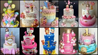 🎂1st Birthday Cake Design For Baby Girl\/1st Birthday Cake Design\/Baby Girl Birthday Cake\/Cake Design