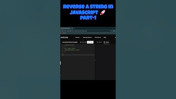 How to reverse a string in JavaScript | Part 1/2 | #Shorts #javascript #html #problemsolving