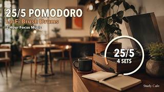 2 Hour Lo-Fi Pomodoro Timer 🎧 Chill Cafe Beats for Focus | Study Cafe