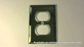 Beveled Mirror Duplex Outlet Cover