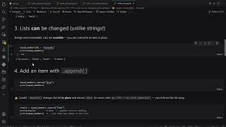 Chapter 8: Lists Part 1