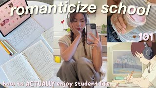 how to ROMANTICIZE SCHOOL 101 📓📌enjoy A  student life, study motivation,pinterest girl routine