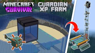 Ocean Monument Drain and Crazy Guardian XP Farm in Minecraft Survival