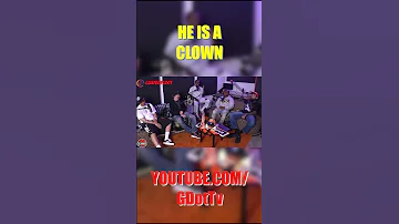 HE IS A GOOFY ON NO JUMPER 