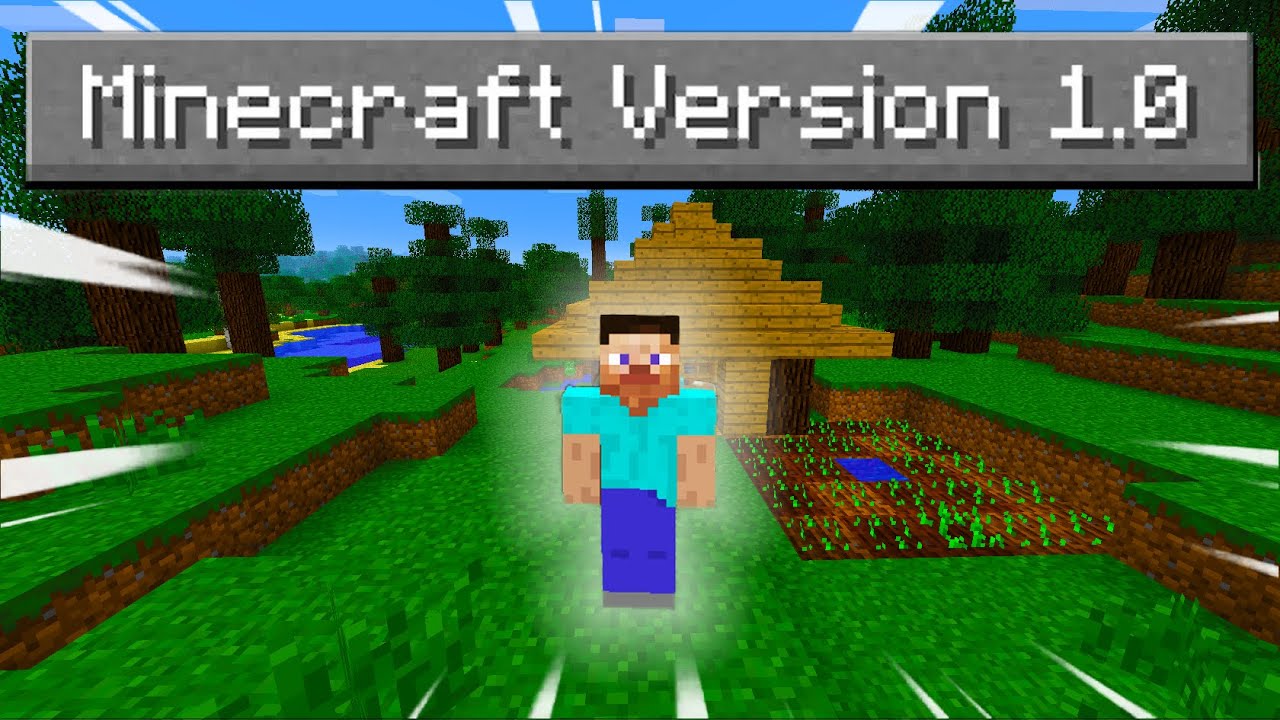 Playing Minecraft 1.0 For The First Time - YouTube