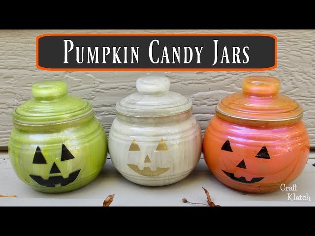 Small Acrylic Pumpkin Candy Jar