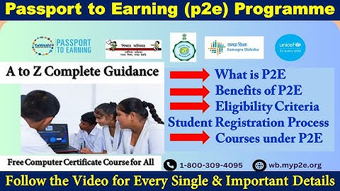 Passport to Earning (P2E) Programme 2025 | Student Registration Full Guide। P2E Certificate 2025।