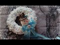 Cotton wreath - DIY winter wreath - cute &amp; easy snowman craft idea