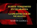 TERREMOTO EN NICARAGUA. 5.1 DEPARTAMENTO DE RIVAS. SACUDE TODO EL TERRITORIO DE NICARAGUA.