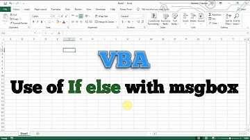 Use of If else with msgbox in VBA in Hindi. VBA मे If else कैसे उपयोग करे?