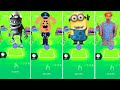 Crazy Frog 🆚 Sheriff Labrodar 🆚 Minions 🆚 Blippi - Tiles Hop Edm Rush