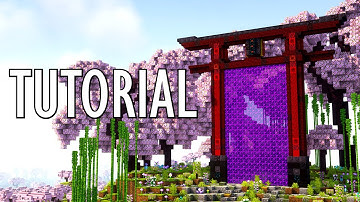 Torii Gate Nether Portal in Minecraft: Tutorial
