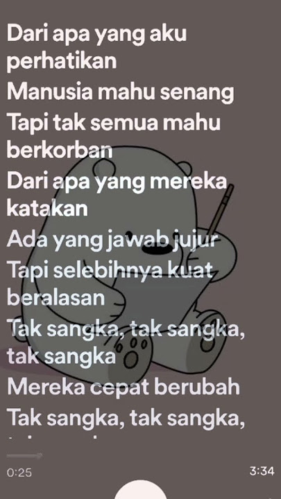 lirik lagu tak sangka