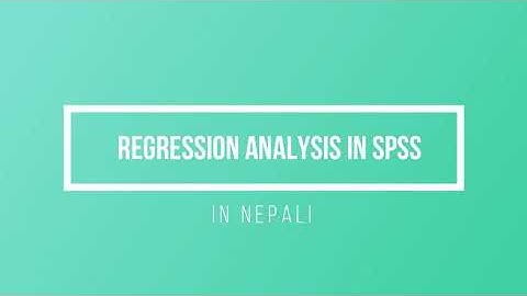 Regression Analysis in SPSS in Nepali