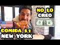 Probando COMIDA de $1 DÓLAR en NUEVA YORK ¿Sabe bien?