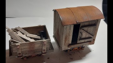Scratchbuilding a boxcar and gondola  #on3 #On30  #modeltrains #scratchbuild #scratchbuilding