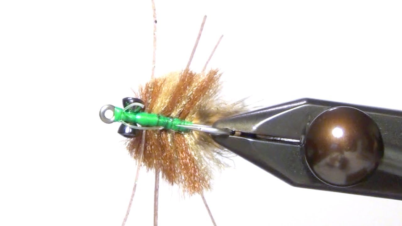 Bitter saltwater small brown crab fly for fishing Permit and Bonefish