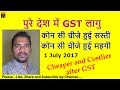 GST in India Cheaper and Costlier Item | 1 July से GST लागु क्या हुआ सस्ता क्या हुआ महगा| GST Impact 