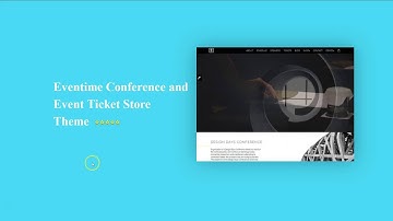 Eventime Conference and Event Ticket Store Theme