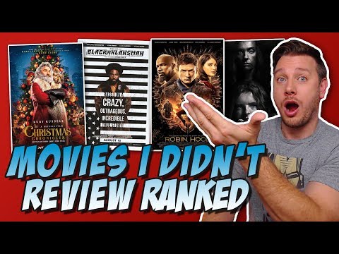 Eleven 2018 Movies I Didn't Review...Ranked From Worst to Best!