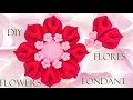 DIY flores de fondant - flowers fondant