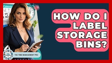 How Do I Label Storage Bins? - The Time Management Pro
