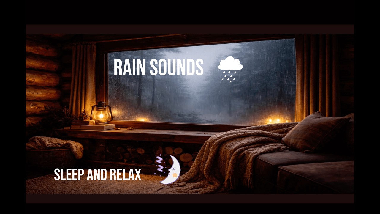 🌧️ Cozy Cabin Rain at Night – 3 Hours of Pure Rain Sounds for Deep ...