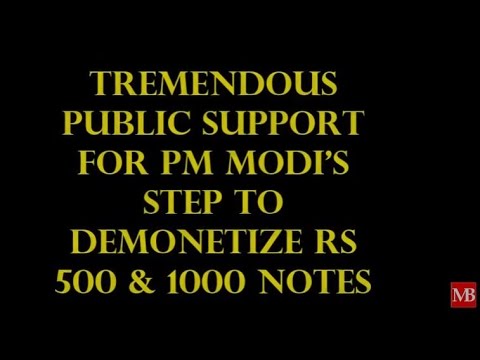 500 and 1000 Rupee Ban: PUBLIC supports PM Modi's move against Black Money